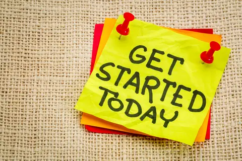 © Marekuliasz | Dreamstime.com - Get Started Today Reminder Note Photo