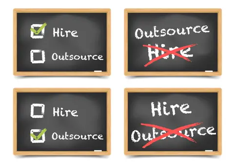 © Unkreatives | Dreamstime.com - Blackboard Hire Outsource Photo